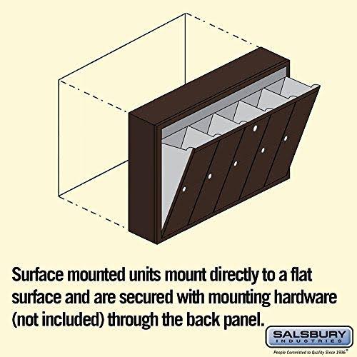 Vertical Mailbox, 5 Doors, Bronze N606934