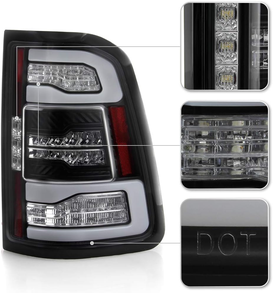 Black Full LED Tail Lights Left+Right R53003