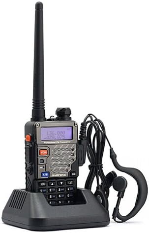 Black Handheld Two Way Radio with Earpiece I349132