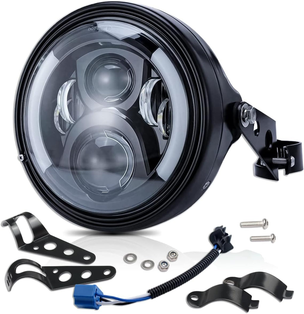 7Inch Round LED Motorcycle Headlights with Housing Bucket Mount Bracket X875133