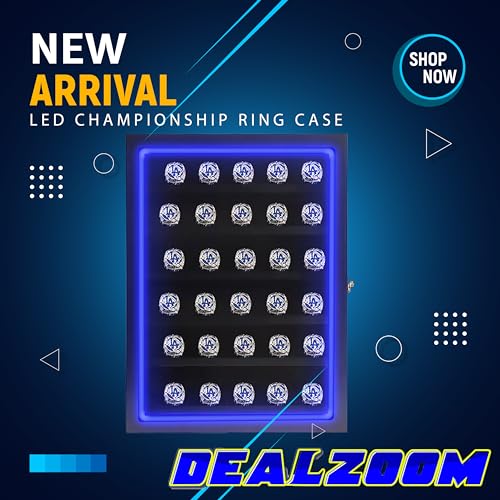 Black 30 Ring Glass Shadow Box with Lock Z40636