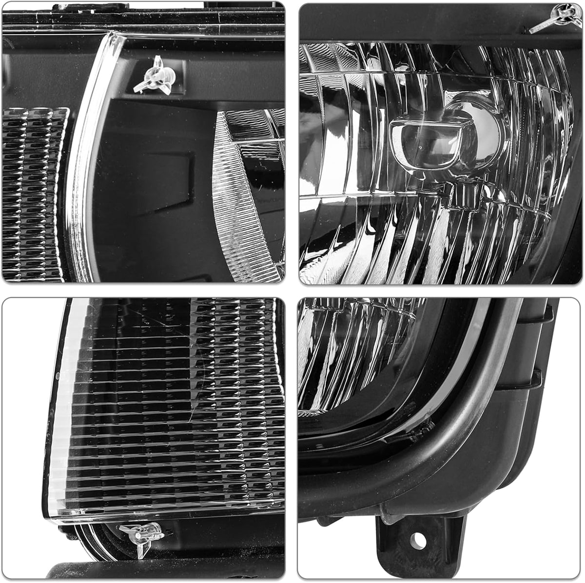 Black Housing Halogen Headlight Assembly for Chevy Camaro R46382