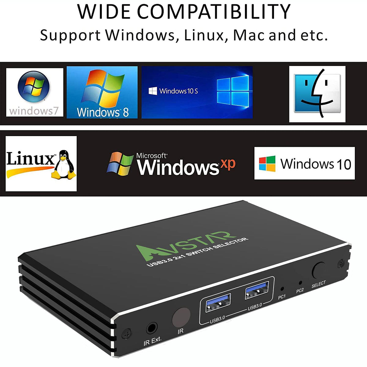 USB 3.1 3.0 4 Port KVM Switch Selector U1200