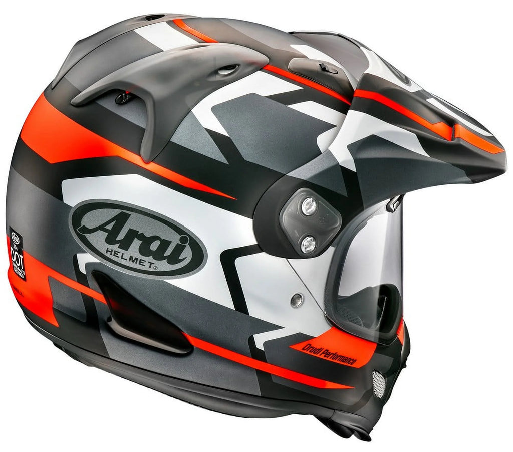 Black/Silver Frost Dual Sport Motorcycle Helmet L5237