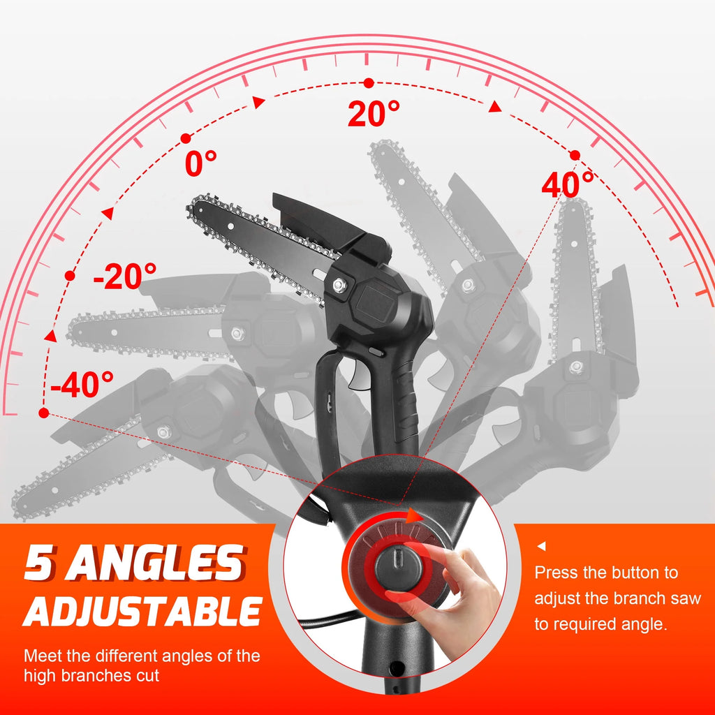 2-in-1 Cordless Pole Saw and Mini Chainsaw with Extension Rod O4980