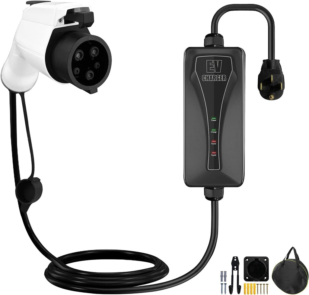 Portable EV Charger with NEMA 5-15 Plug, 25FT Cable Y741