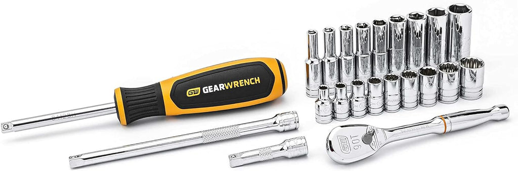 26 Pc. 1/4" Drive 12 Pt. Standard Mechanics Tool Set, SAE I751889