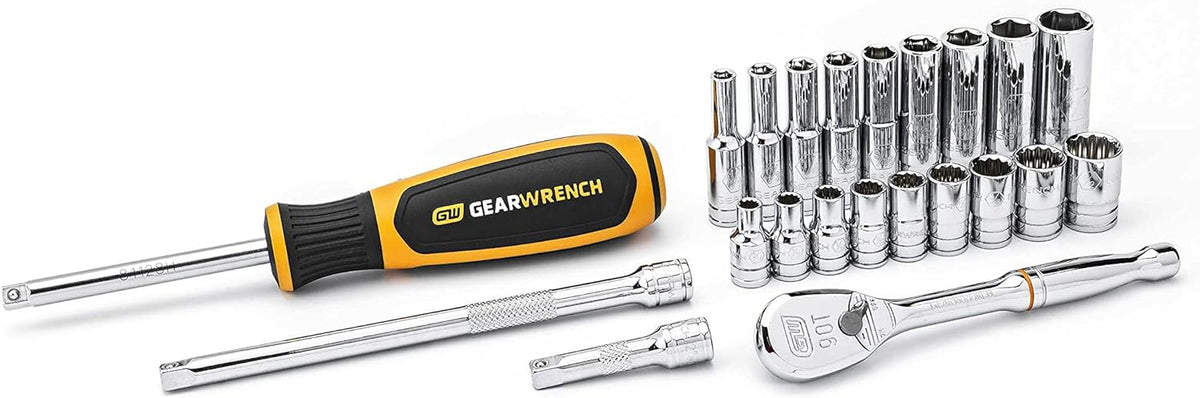 26 Pc. 1/4" Drive 12 Pt. Standard Mechanics Tool Set, SAE I751889