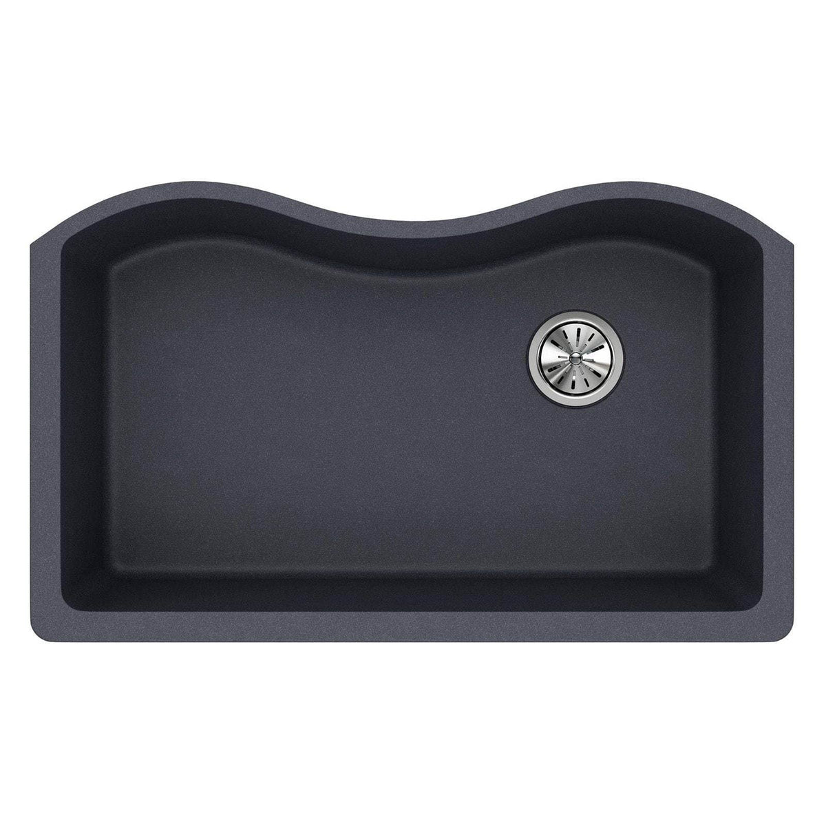 Quartz Classic Single Bowl Undermount Sink, Dusk Gray P682
