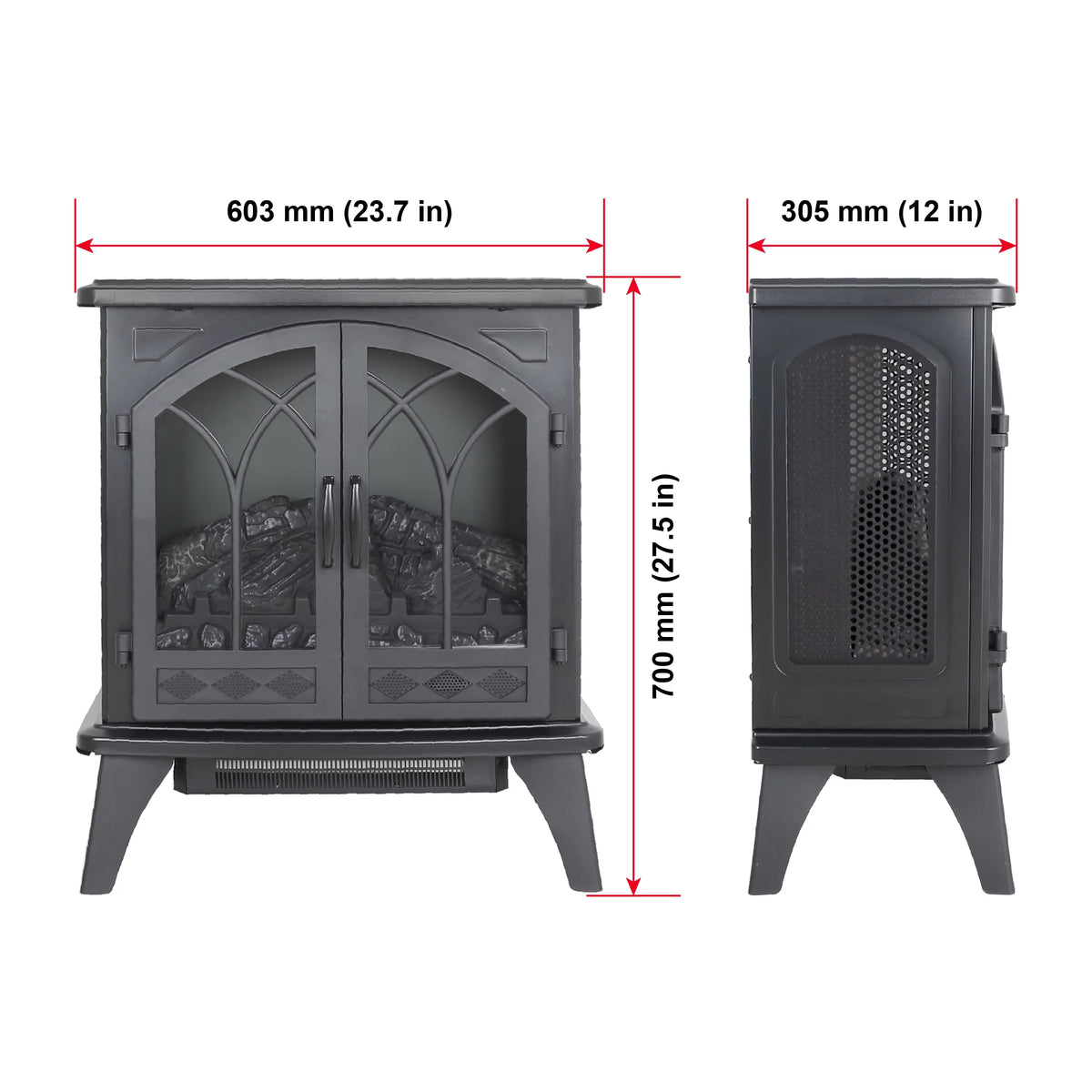 24 Inch 3D Infrared Electric Stove I304