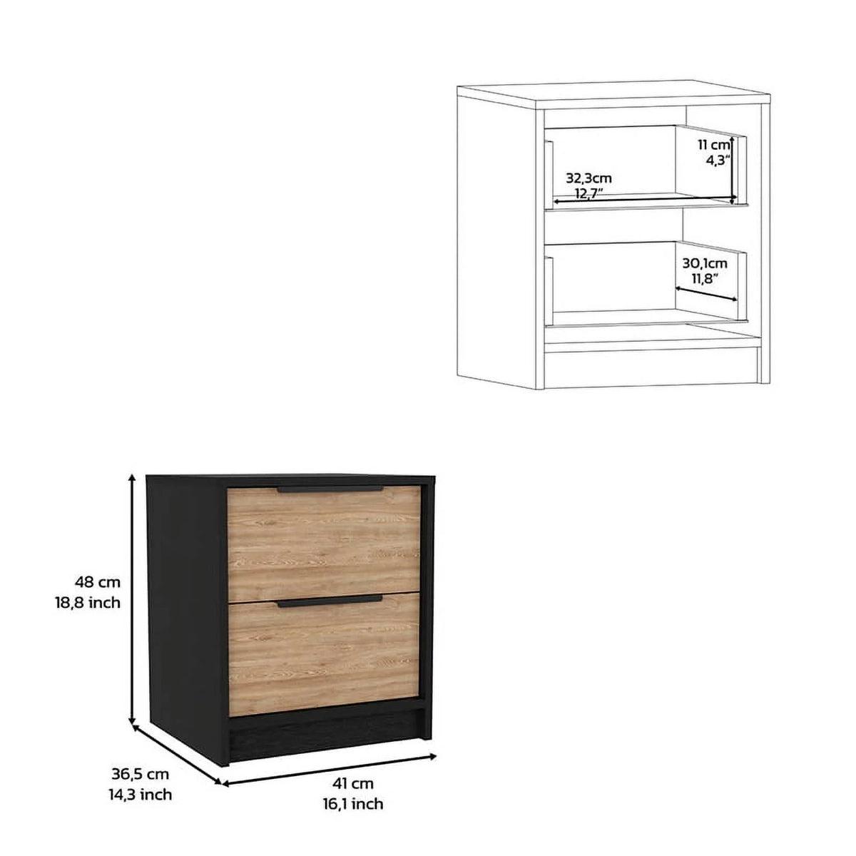 3 Bedroom Set Engineered Wood W54872