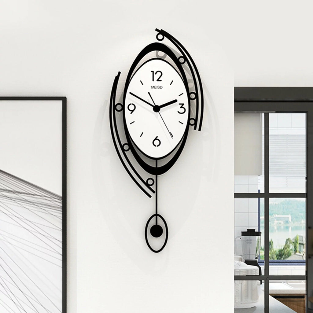 Large 3D Metal Wall Clock U2944
