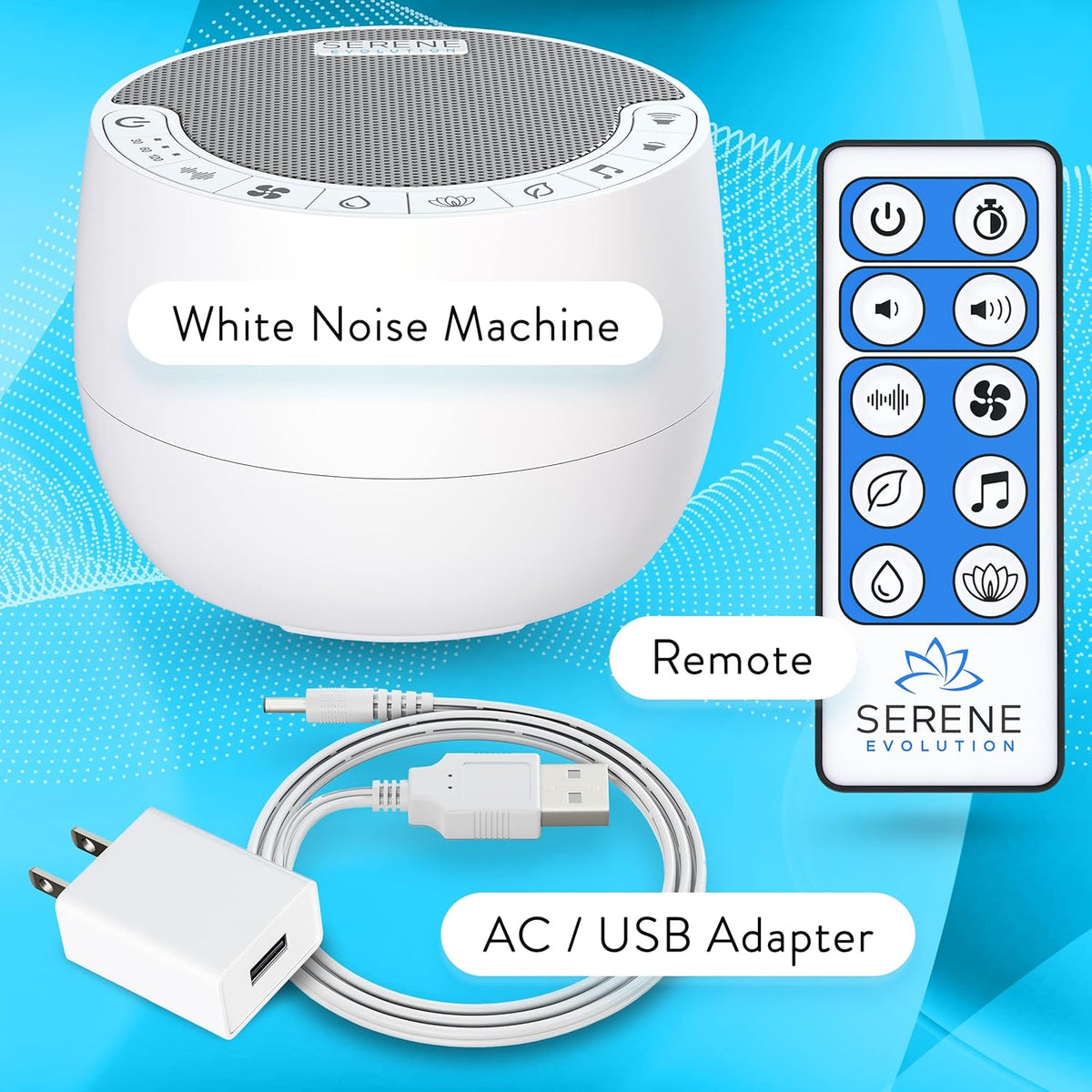 White Noise Machine with 60 Sounds W273