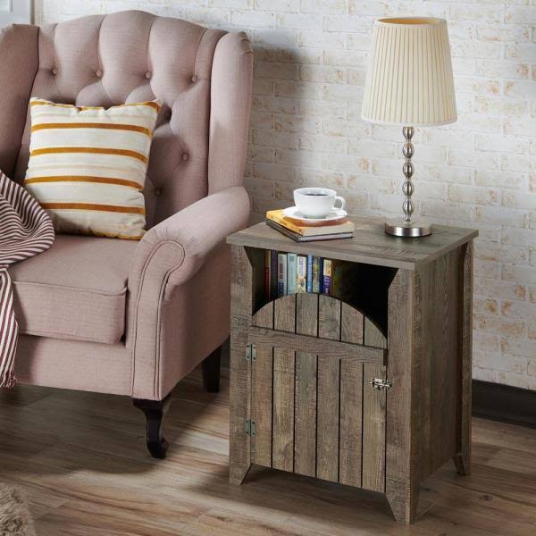 Reclaimed Oak End Table Q628