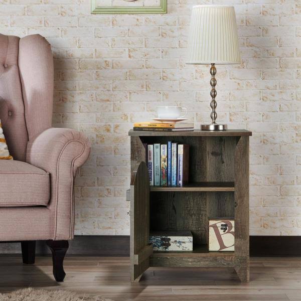 Reclaimed Oak End Table Q628