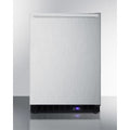 Frost-free built-in undercounter all-freezer with icemaker, stainless steel door, horizontal handle, black cabinet H6695