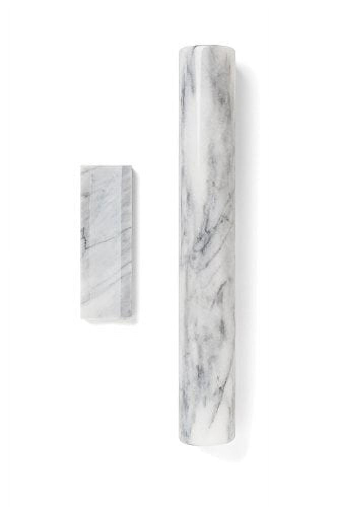 White Marble French Rolling Pin with Base E606822