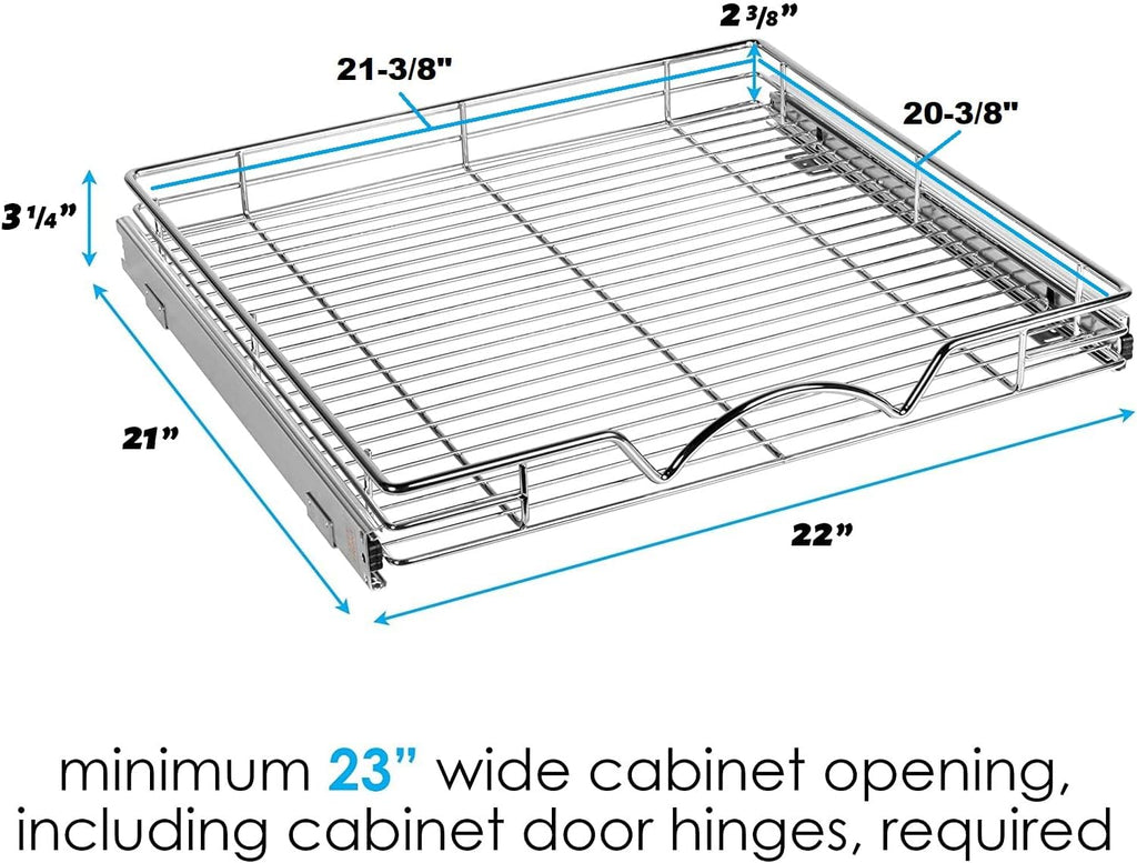Chrome Heavy Duty Pull Out Drawer Cabinet Organizer A13067