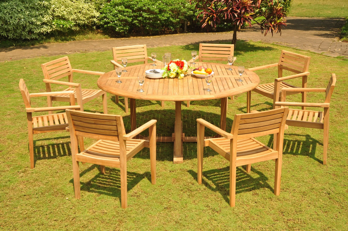 8 Seater 9 Pc Teak Dining Set N744