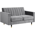 Grey Velvet Loveseat Y498951