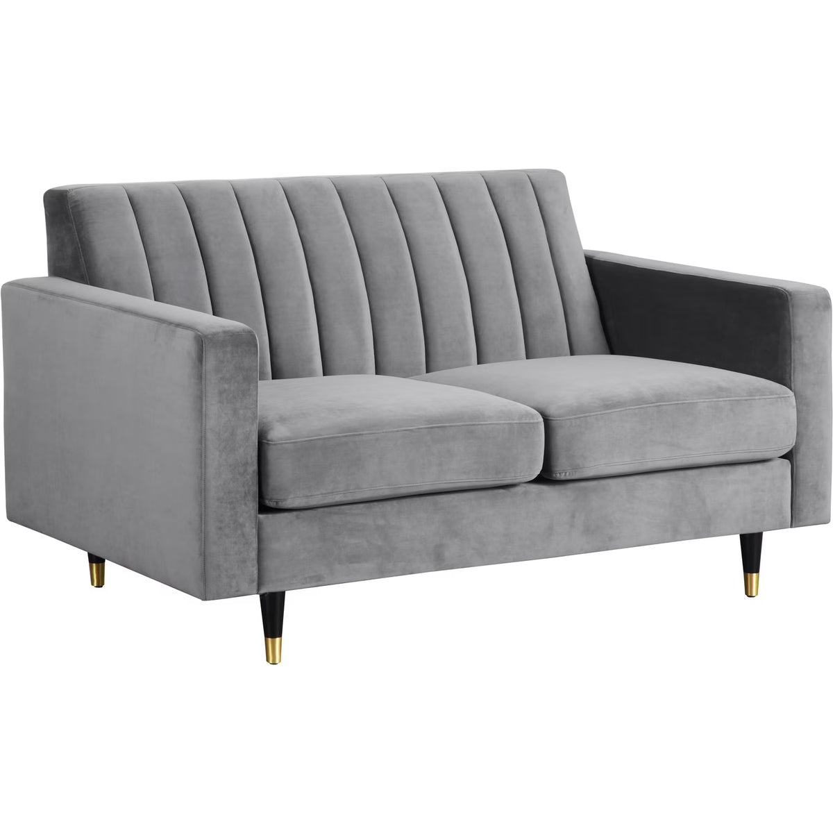 Grey Velvet Loveseat Y498951