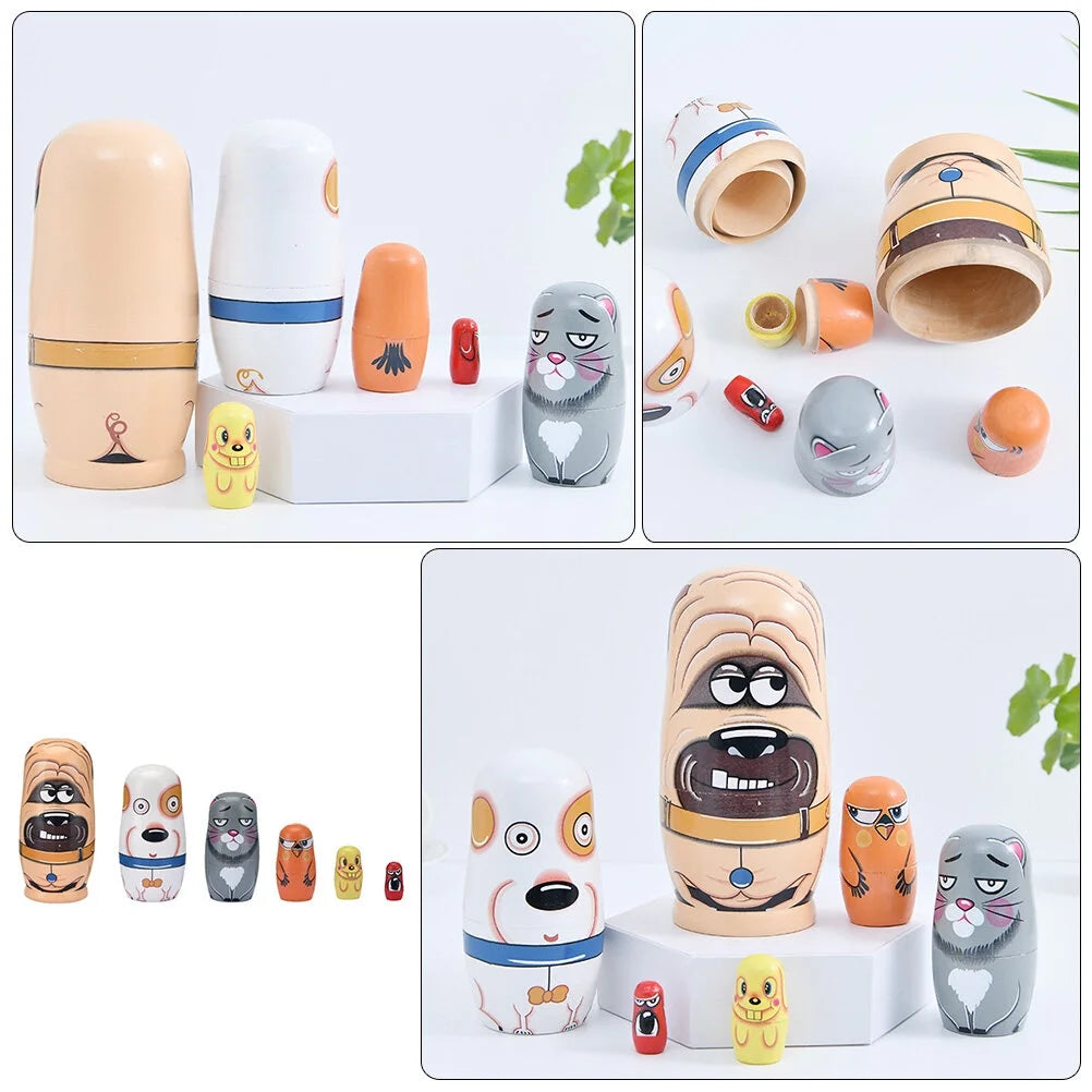 Cartoon Pet Dog Matryoshka Doll Toy Nesting Doll Toy A667