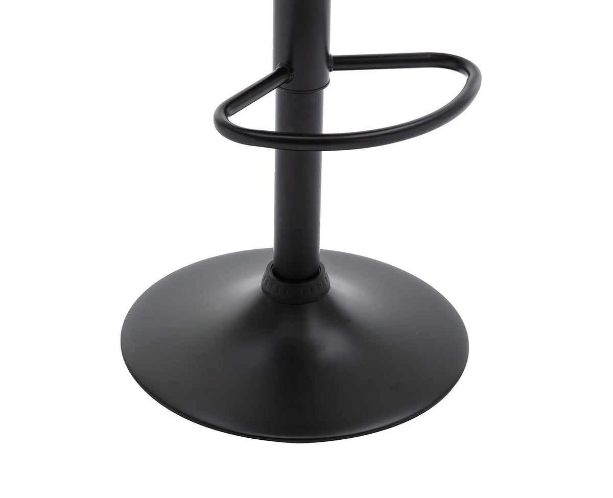 Grey Faux Leather Swivel Bar Stools Set of 2 Q21896