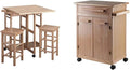 Natural Single Drawer Kitchen Cabinet Storage Cart U234