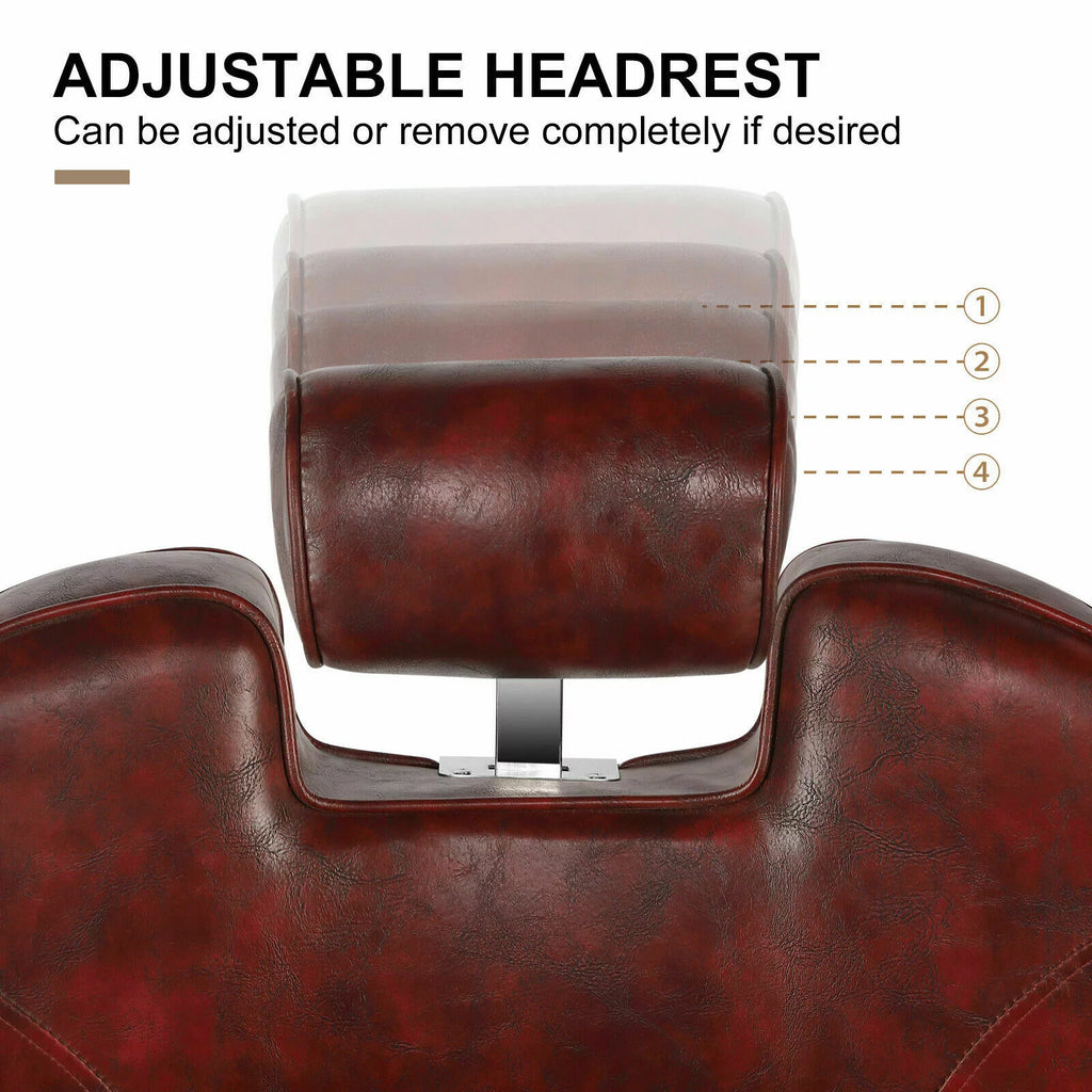 Hydraulic Red Recliner Barber Chair P433