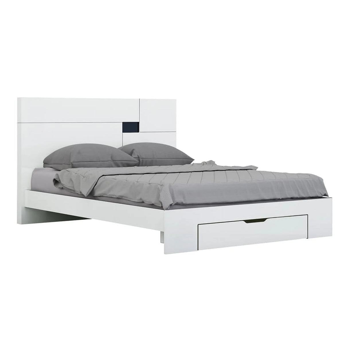 4-Piece White Wood Queen Bedroom Set Z737