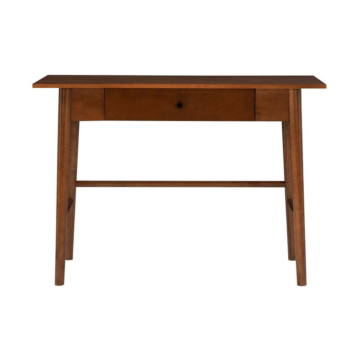 Mid-Century Wood/Metal Office Desk in Walnut Brown J641