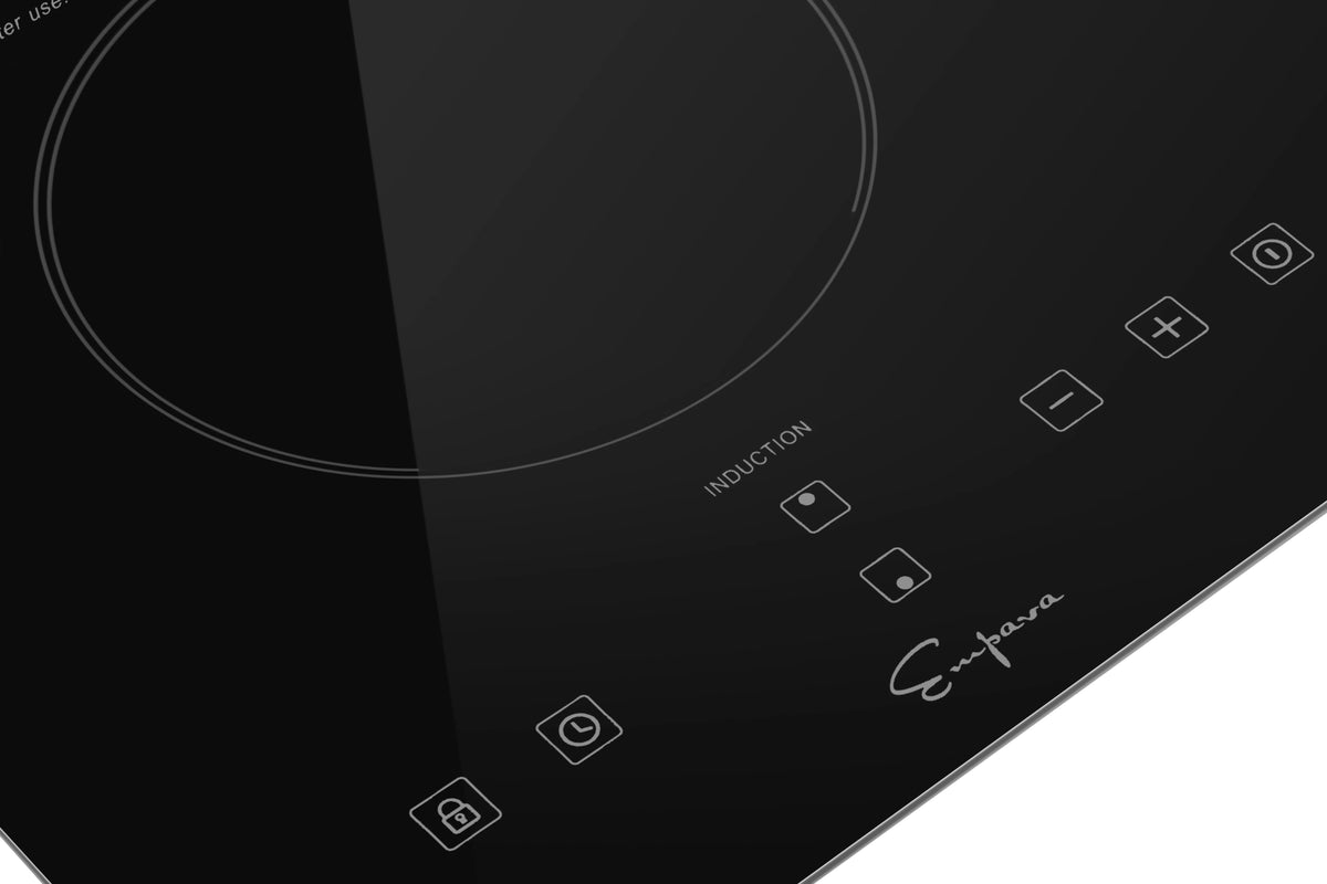 2 Burners Induction Cooktop Black Vitro Ceramic Glass P2967