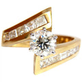 14KT Diamond Crossover Ring E799347
