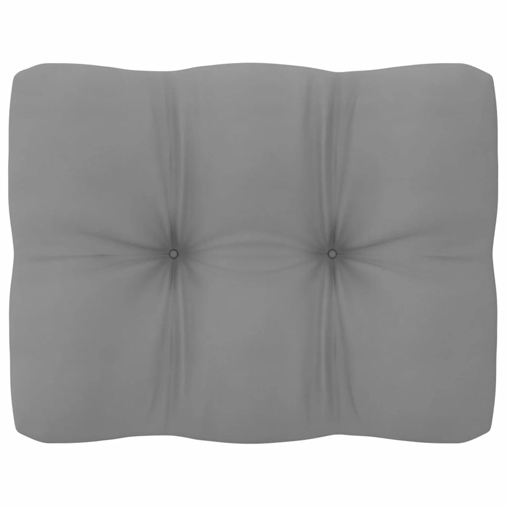 6 Piece Gray Cushioned Pinewood Sectional Outdoor Furniture Set S21847