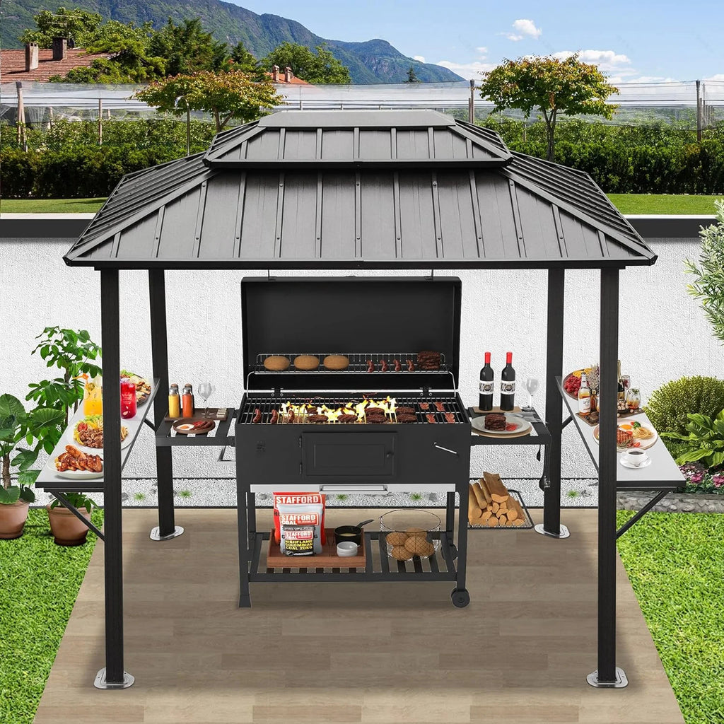 8' 6" Aluminum Grill Gazebo with Shelves H849399
