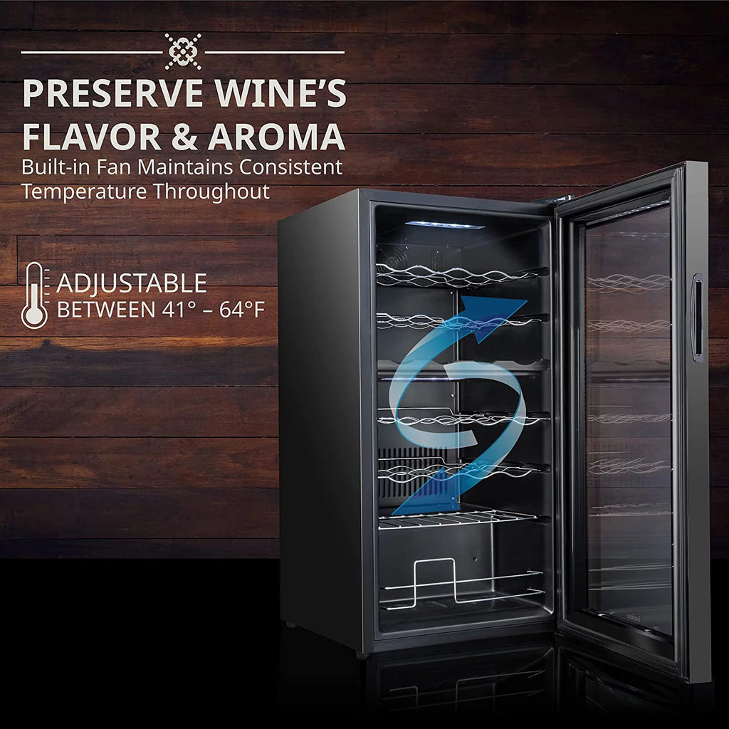 28 Bottle Compressor Wine Cooler Refrigerator J6561