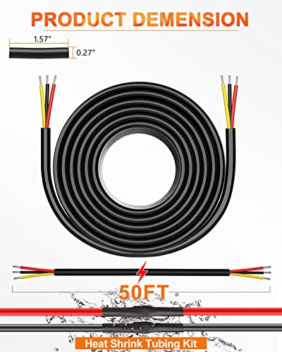 10 Gauge 2 Conductor Tinned Copper Electrical Wire 15FT V36373