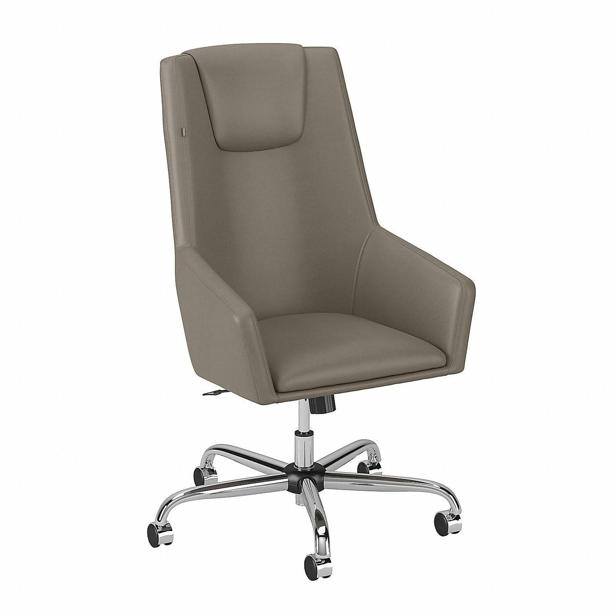 Washed Gray Bonded Leather High Back Box Chair Y841843