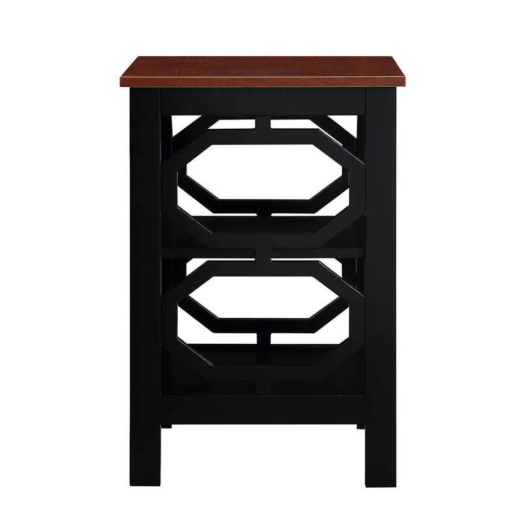 Cherry and Black Wood End Table H76307