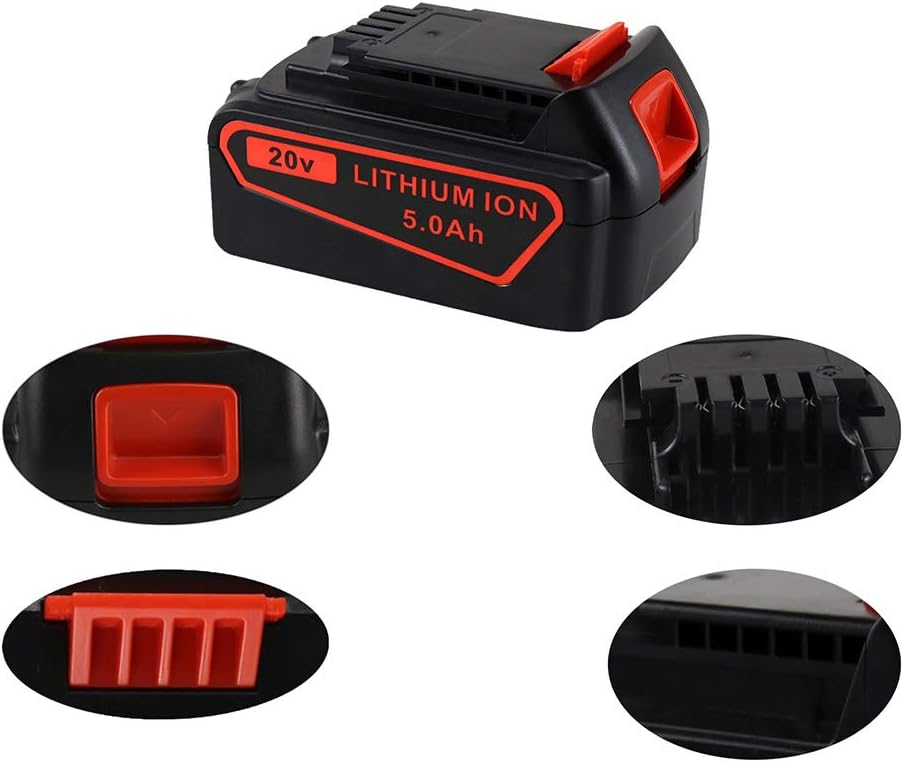 20V 5.0Ah Replacement Battery and Charger Pack of 2 A113745