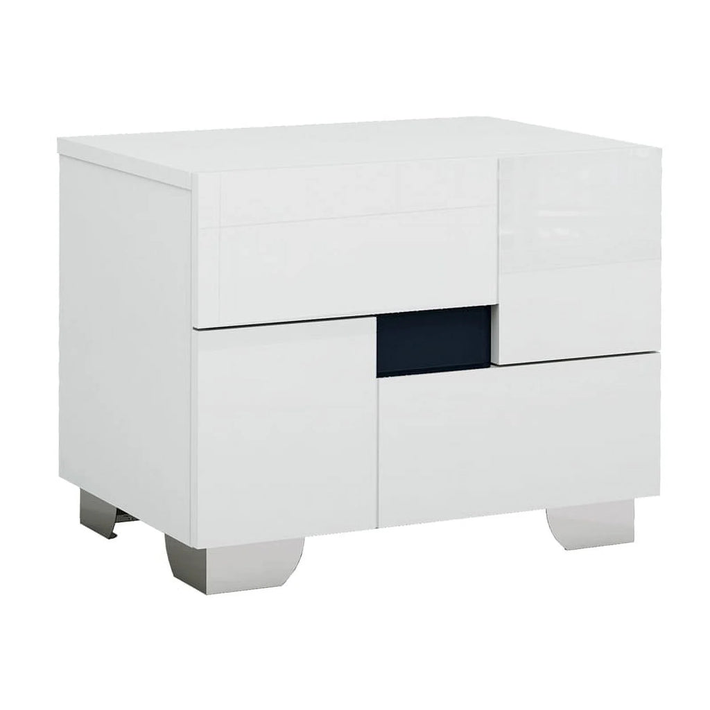 4-Piece White Wood Queen Bedroom Set Z737