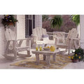 Tangerine Distressed Wood Rocking Adirondack Chair Y560