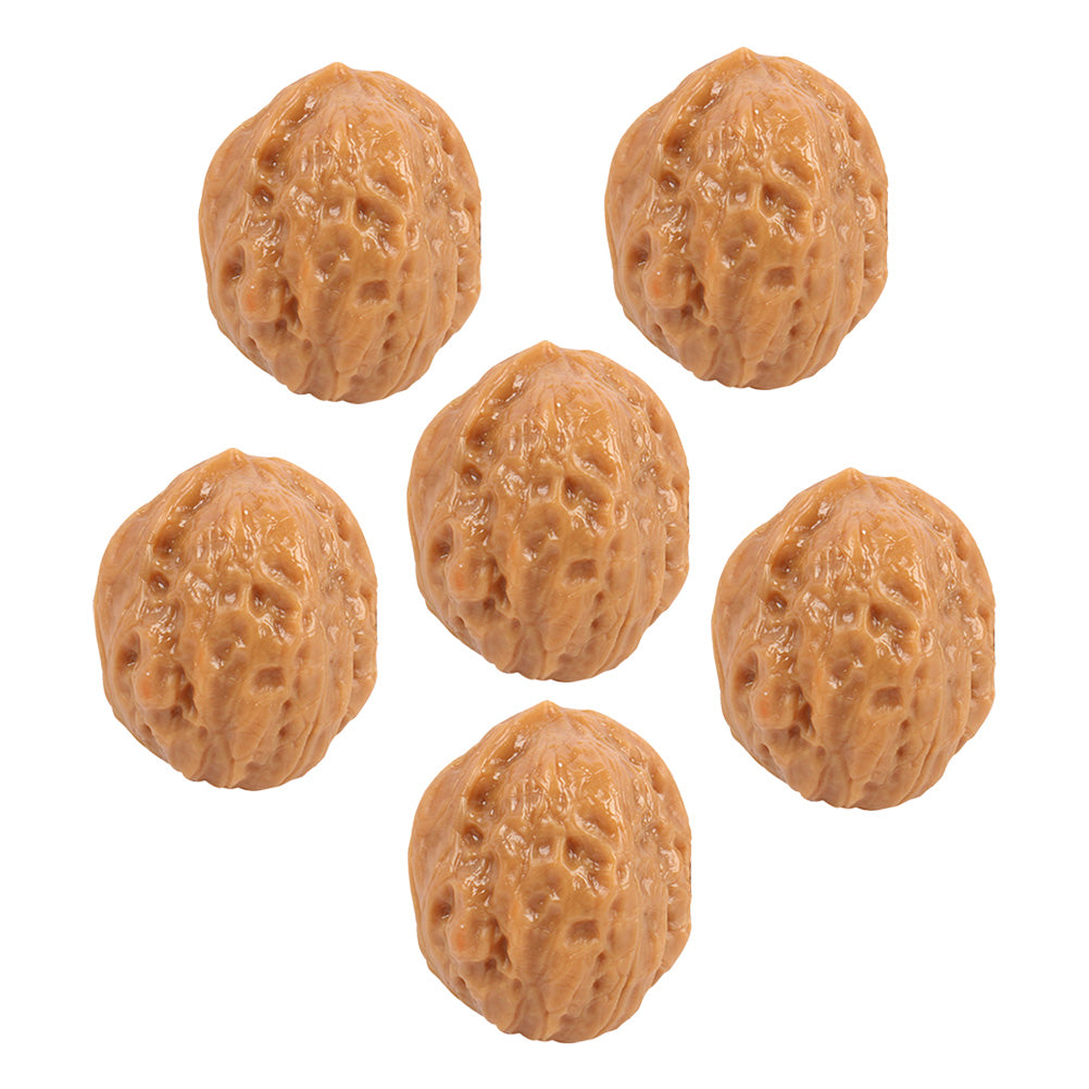 6 Pcs Miniature Doll House Artificial Walnuts Decorations D143