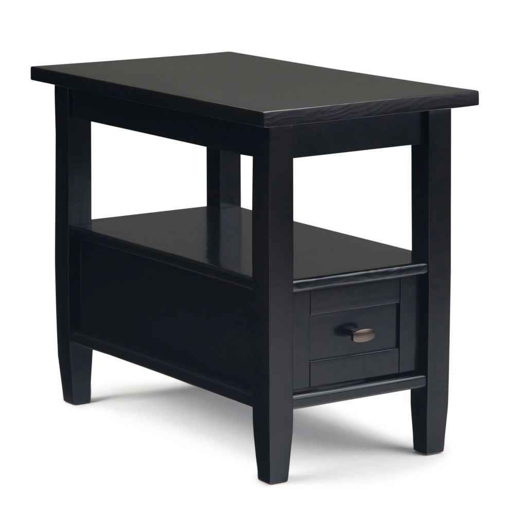 Solid Wood 14 Inch Wide Tobacco Brown Side Table T7359