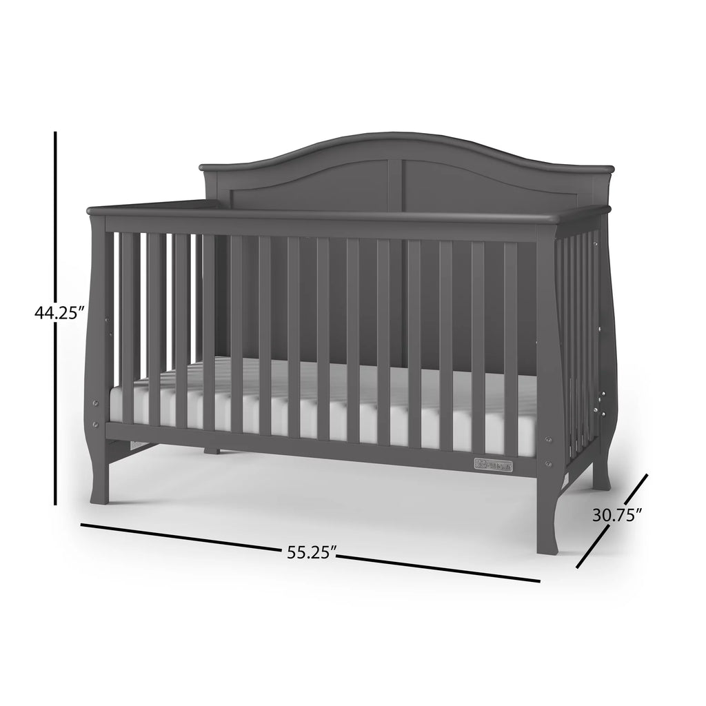 Cool Gray 4-in-1 Convertible Baby Crib Z2132