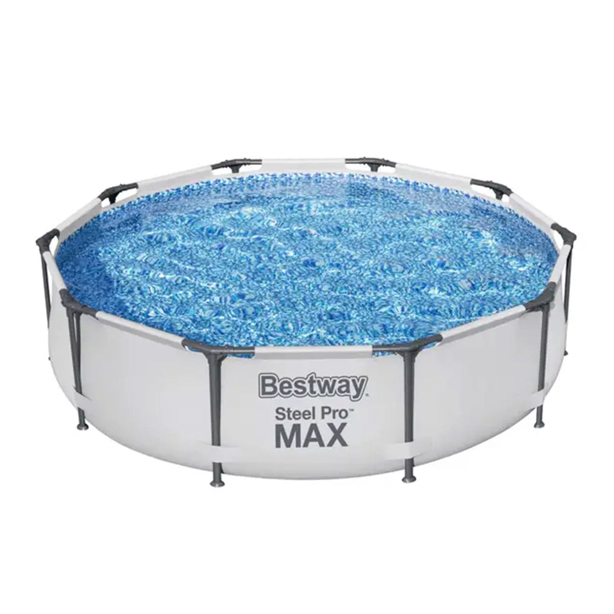 10'x30 Round Metal Frame Above Ground Swimming Pool with Pump K769916
