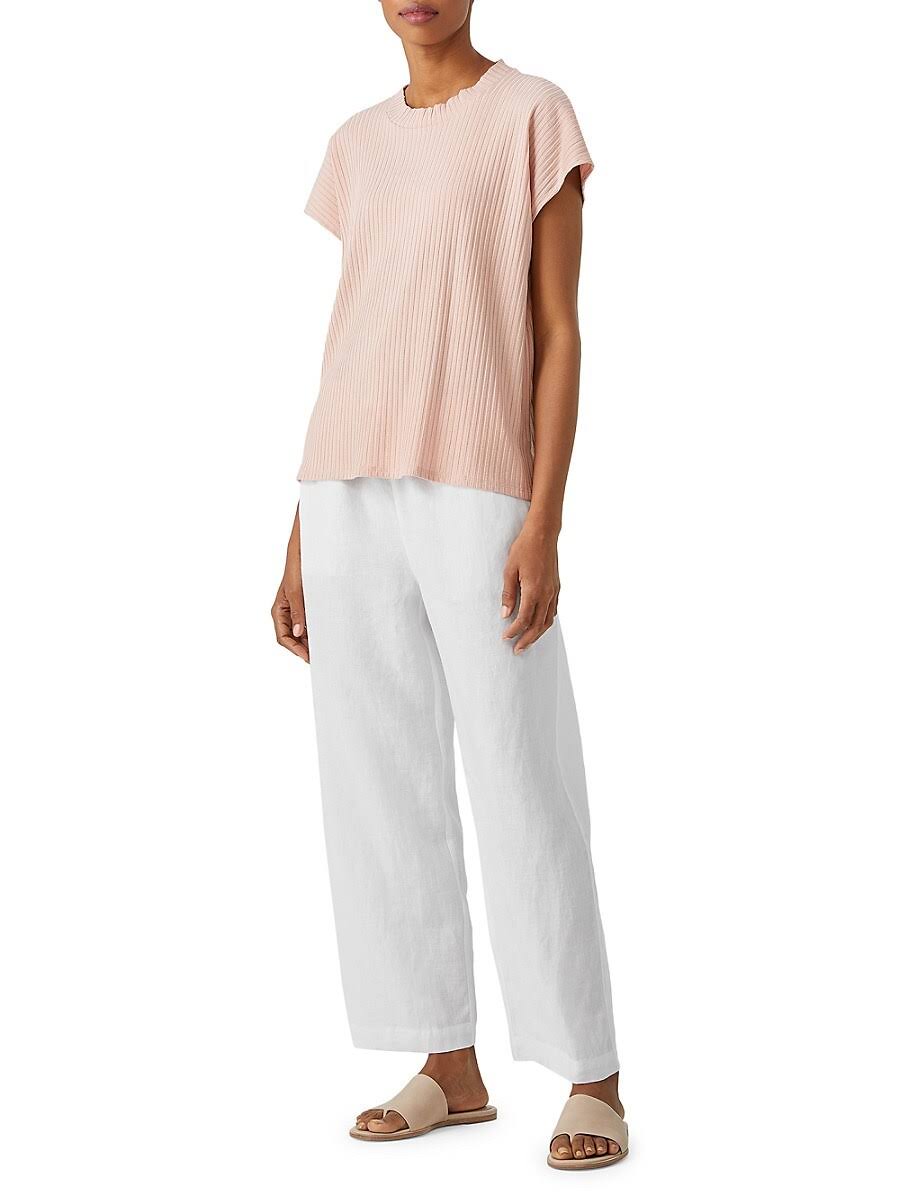 Organic Linen Ankle Straight Leg Pant H386