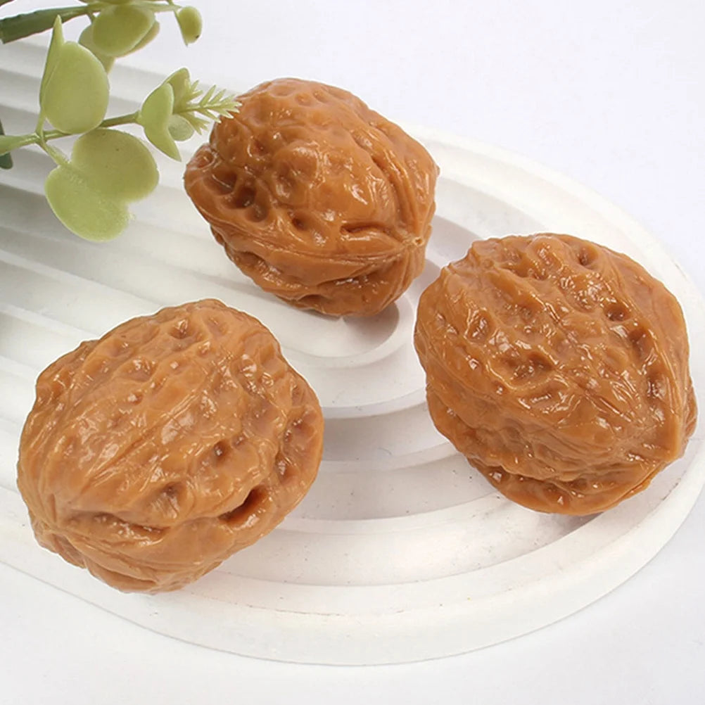 6 Pcs Miniature Doll House Artificial Walnuts Decorations D143