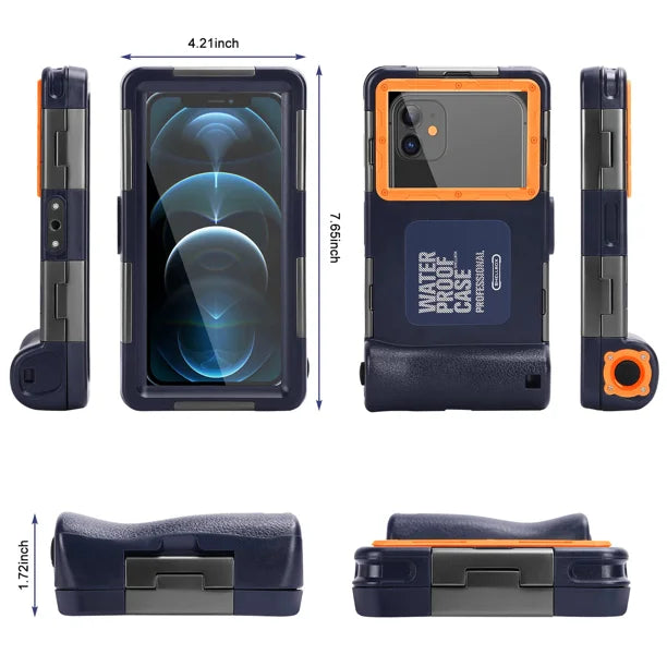 Waterproof Protective Case for Phones Up to 6.9 Inch with Lanyard H13860