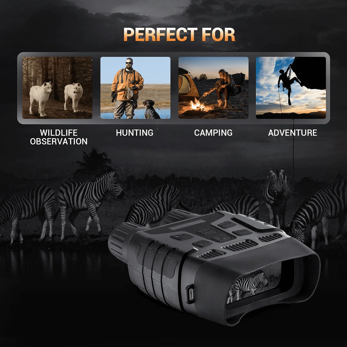 Infrared Night Vision Binoculars with HD Video A349619